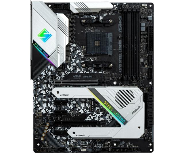 Дънна платка ASRock X570 Steel Legend, X570, AM4, 4xDDR4, (HDMI&DP)(CFX), PCI-Е 4.0, 8x SATA 6Gb/s, 1x Hyper M.2, 1x USB 3.2 (Gen2, Type-C), ATX