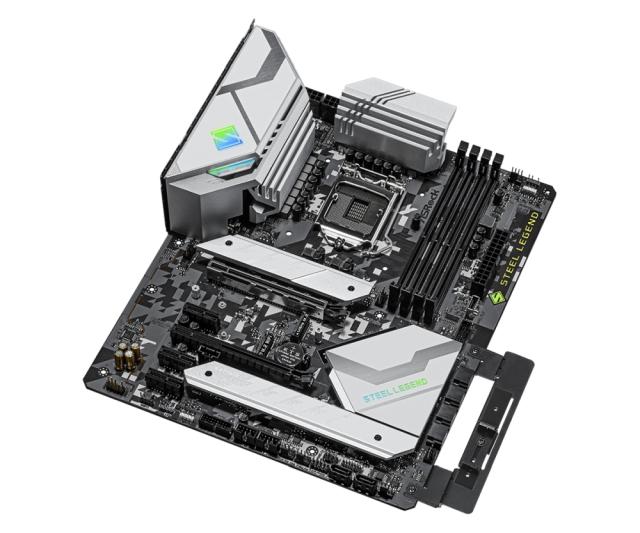 Дънна платка ASRock Z590 Steel Legend, Z590, LGA1200, 4xDDR4, (HDMI&DP)(CFX), PCI-E 4.0, 6x SATA 6Gb/s, 3x M.2, 1x USB 3.2 Gen 2 Type-C, ATX