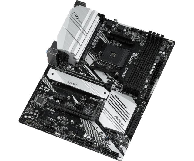 Дънна платка ASRock X570 Pro4, X570, AM4, (DisplayPort&HDMI)(CFX), PCIe 4.0, 4 x DDR4, 8x SATA3 6.0 Gb/s, 1x Hyper M.2 Socket, 6x USB 3.2 Gen1, ATX