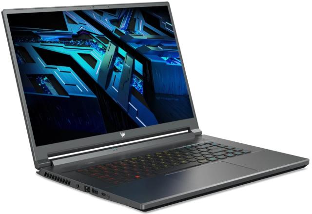 Лаптоп Acer Predator Triton 500, PT516-52s-91ZB, Core i9-12900H(3.80GHz up to 5GHz, 24MB), 16" (2560x1600), 240Hz, 16GB LPDDR5 (1 slot free), 1024GB PCIe SSD, RTX 3080Ti 16GB GDDR6, FP,SD card, FHD Cam, Wi-Fi 6ax, BT 5.2,Win 11 Home,Black
