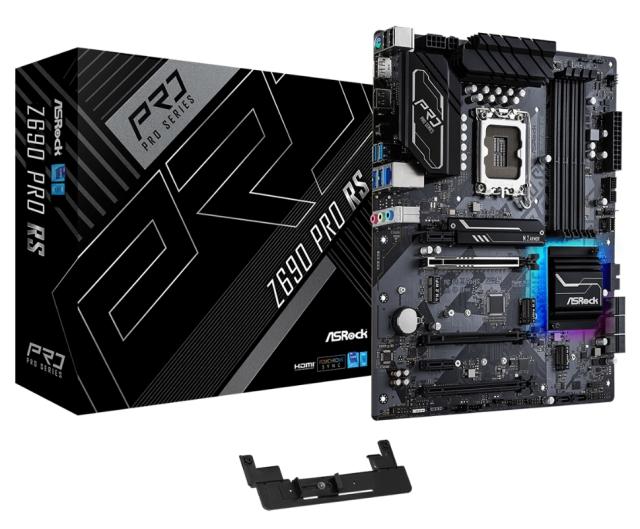 Дъна платка ASRock Z690 Pro RS, LGA1700, DDR4, (DP&HDMI)(CF), PCIe 5.0,  8x SATA 6Gb/s, 3x M.2, 2x USB 3.2 Gen2, ATX
