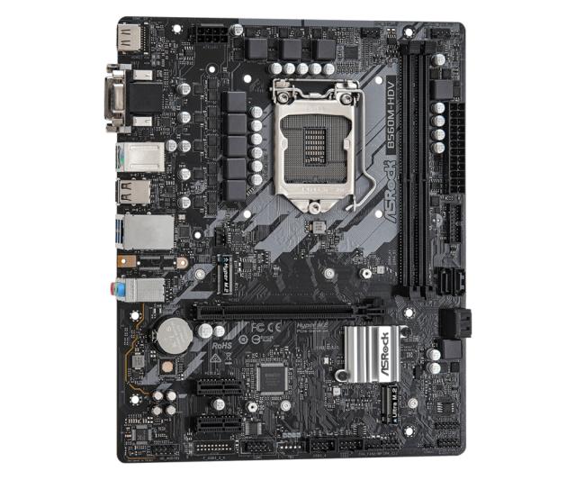 Дънна платка ASRock B560M-HDV/M.2, LGA1200, DDR4, (HDMI/DVI/VGA), PCI-E 4.0 , 4x SATA 6Gb/s, 2x M.2, 4x USB 3.2 Gen 1, Micro ATX