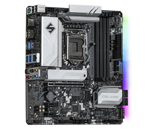 ASRock B560M STEEL LEGEND product НазадMBIASROCKB560MSTEELLEGENDMBIASROCKB560MSTEELLEGENDMBIASROCKB560MSTEELLEGENDMBIASROCKB560MSTEELLEGENDНапред Дънна платка ASRock B560M STEEL LEGEND, B560, LGA1200, DDR4, (DP/HDMI), PCI-E 4.0, 6x SATA 6Gb/s, 2x M.2