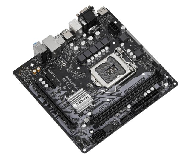Дънна платка ASRock B560M-HDV R2.0, B560, LGA1200, 2 x DDR4, (DP&HDMI&VGA), PCI-E 4.0, 4x SATA 6Gb/s, 1x M.2, 1 x USB 3.2 Gen1, Micro ATX
