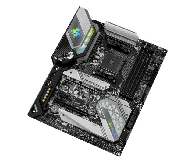 Дънна платка ASRock B550 Steel Legend, AM4, B550, DDR4, (DisplayPort&HDMI),(CFX), PCI-E 4.0, 6x SATA 6Gb/s, 2x M.2, 1x USB 3.2 Gen 2 Type-C, ATX