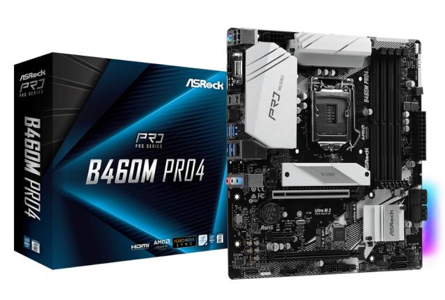 Дънна платка Asrock B460M PRO4, B460, LGA1200, DDR4, PCI-E 3.0, (HDMI&D-Sub&DP), CFX, 6x SATA 6Gb/s, 2x M.2 Socket, 1x USB 3.2 Gen1 Type-C, Micro ATX