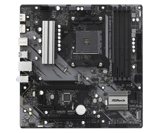 Дънна платка ASRock B550M Phantom Gaming 4, AM4, B550, 4 x DDR4, (DP&HDMI), (CFX), PCI-E 4.0, 4x SATA 6Gb/s, 2x M.2, 4x USB 3.2 Gen1, mATX