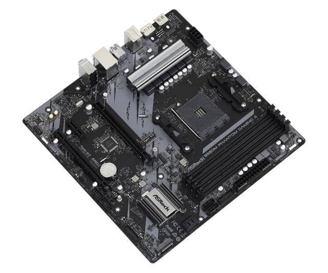 Дънна платка ASRock B550M Phantom Gaming 4, AM4, B550, 4 x DDR4, (DP&HDMI), (CFX), PCI-E 4.0, 4x SATA 6Gb/s, 2x M.2, 4x USB 3.2 Gen1, mATX