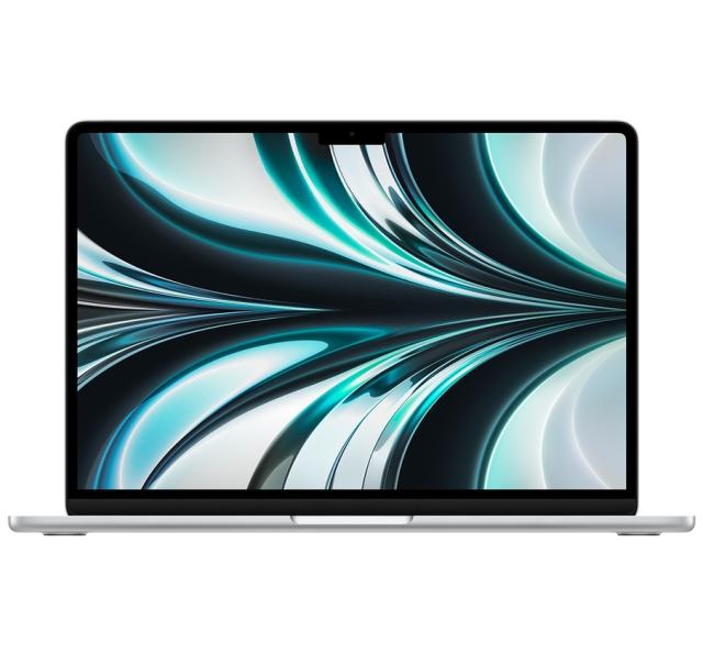 Лаптоп Apple MacBook Air 13 2022, Silver, 13.6", Apple M2 8C (2.4/3.5GHz, 20M), 8 ядра GPU Apple M2, 8GB, 256GB SSD