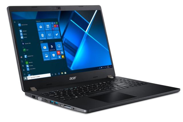 Лаптоп Acer TravelMate P215-53-77GQ, Core i7 1165G7(2.8GHz up to 4.7GHz, 12MB), 15.6" FHD IPS, 1*8GB DDR4, 256GB PCIe SSD, HDD kit, Intel Iris Xe Graphics, FPR, TPM, WiFi ax, BT 5.0, SD reader, Win 11 PRO, 3Y Warranty, Black