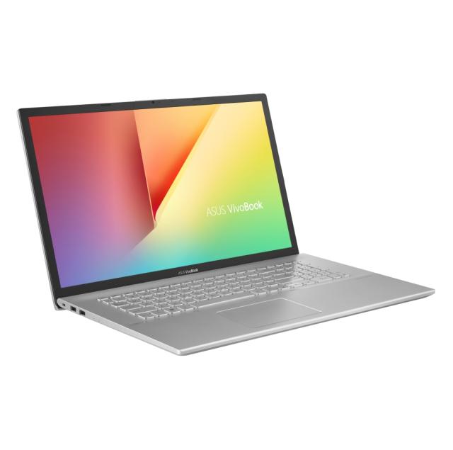 Лаптоп Asus VivoBook 17 X712EA-BX321, Intel Core i3-1115G4 3.0 GHz,(6M Cache, up to 4.1 GHz), 17.3`` HD+(1600x900), DDR4 8GB(ON BD.,1 slot free),512G PCIEG3 SSD, No OS, Silver