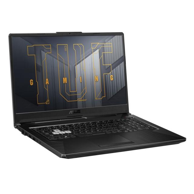 Лаптоп Asus TUF F17 FX706HE-HX1338, Intel i7-11800H 2.3GHz (16M Cache, up to 4.6GHz 8 cores),17.3" FHD IPS AG (1920x1080)144 Hz,16GB DDR4 3200(2*8),PCIE NVME 512 GB M.2 SSD, NVIDIA GeForce RTX 3050 Ti 4GB GDDR6,Wi-Fi 6,RGB Kbd, no OS, Gray
