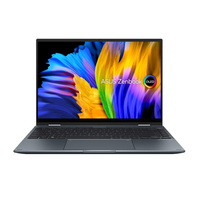 Лаптоп Asus Zenbook Flip OLED UP5401EA-OLED-KN721X, Numpad, Intel Core i7-1165G7 2.8 GHz (12M Cache, up to 4.7 GHz), OLED 14" WQXGA+ (2880 x 1800)16:10 Touch, 400Nits Glare, 16GB LPDDR4(ON BD), Intel Iris Xe, PCIEG3x2 512 GB SSD,Thunderbolt,TPM, Win 