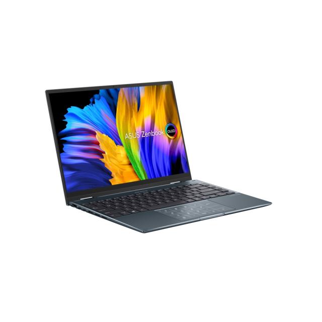 Лаптоп Asus Zenbook Flip OLED UP5401EA-OLED-KN721X, Numpad, Intel Core i7-1165G7 2.8 GHz (12M Cache, up to 4.7 GHz), OLED 14" WQXGA+ (2880 x 1800)16:10 Touch, 400Nits Glare, 16GB LPDDR4(ON BD), Intel Iris Xe, PCIEG3x2 512 GB SSD,Thunderbolt,TPM, Win 