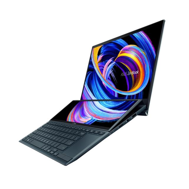 Лаптоп Asus ZenBook Duo 14 UX482EA-EVO-WB713R ,Screen Pad Plus, Intel Core i7-1165G7 2.8 GHz (12M Cache, up to 4.7 GHz), 400 nits, 1W,14" IPS FHD (1920x1080) Touch AG, 16GB LPDDR4X on board, PCIEG3x2 1TB SSD,Wi-Fi 6 TPM, Win 10 Pro 64 bit, Sleeve, St