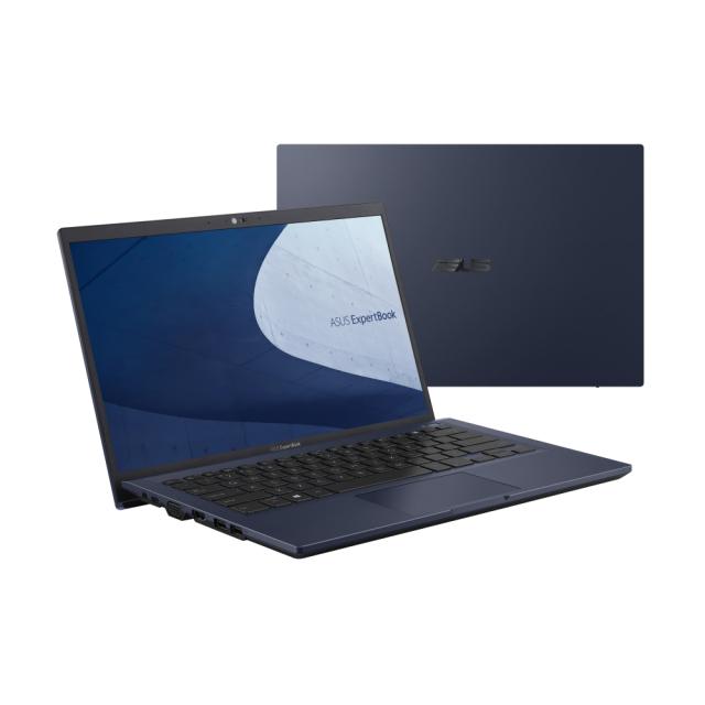 Лаптоп Asus ExpertBook B1 B1400CEAE-EK2784, Intel Core i7-1165G7 2.8 GHz (12MB Cache, up to 4.7 GHz), 14" FHD IPS(1920x1080), Intel Iris Xe Graphics, 16GB DDR4( on bd), PCIEG3x2 512 GB SSD,VGA,HDMI,1xThunderbolt,RJ45, Endless, STAR BLACK
