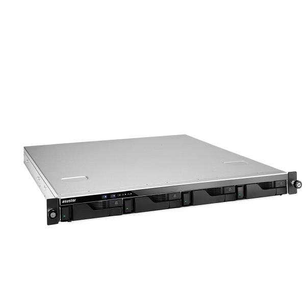Мрежов сторидж Asustor AS6504RS,1U 4-bay NAS, Intel ATOM C3538 Quad-Core, 8GB DDR4 (Max 128Gb),2 x 2.5G 2 x GLAN, PCIe Gen3 by4GbEx1, 4 USB 3.2Gen2 Type-A, PS 250W Single