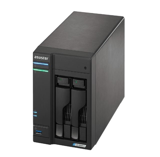 Мрежов сторидж Asustor Lockerstore 2 AS6602T, 2-Bay NAS, Intel Apollo Lake Quad-Core J4125 up to 2.7GHz, 4 GB SO-DIMM DDR4, M.2 Slots (2280 NVMe SSD) x2, GbE x 2, USB 3.2 x 3, HDMI 2.0, WOW (Wake on WAN), WOL, System Sleep Mode, AES-NI hardware encry
