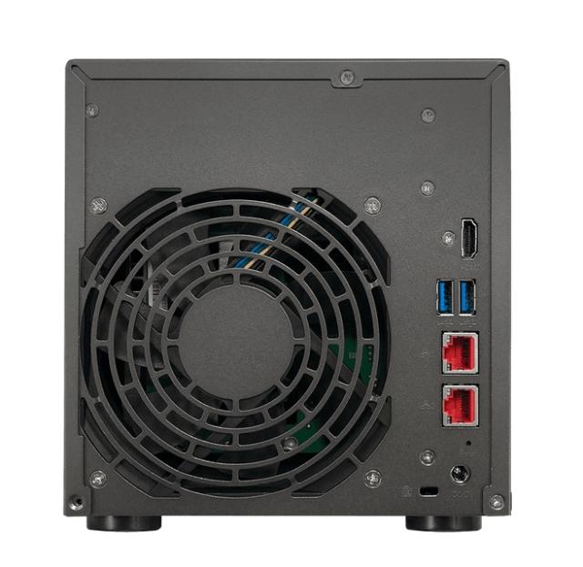 Мрежов сторидж Asustor  Lockerstore 4 AS6604T, 4-Bay NAS, Intel Apollo Lake Quad-Core J4125 up to 2.7GHz, 4 GB SO-DIMM DDR4,M.2 Slots (2280 NVMe SSD) x2, GbE x 2, USB 3.2 x 3, HDMI 2.0, WOW (Wake on WAN), WOL, System Sleep Mode, AES-NI hardware encry