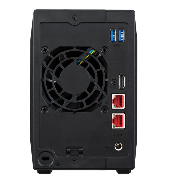 Мрежов сторидж Asustor AS5202T, 2-Bay NAS, Intel Celeron J4005 Dual-Core 2.0 GHz (burst up 2.7 GHz), 2GB SO-DIMM DDR4 (Max. 8GB), 2x 2.5 GbE, 2x 2.5"/3.5" SATA3 HDD or SSD, 3x USB 3.2 Gen 1 Type A, WOW (Wake on WAN), WOL, System Sleep Mode, AES-NI ha