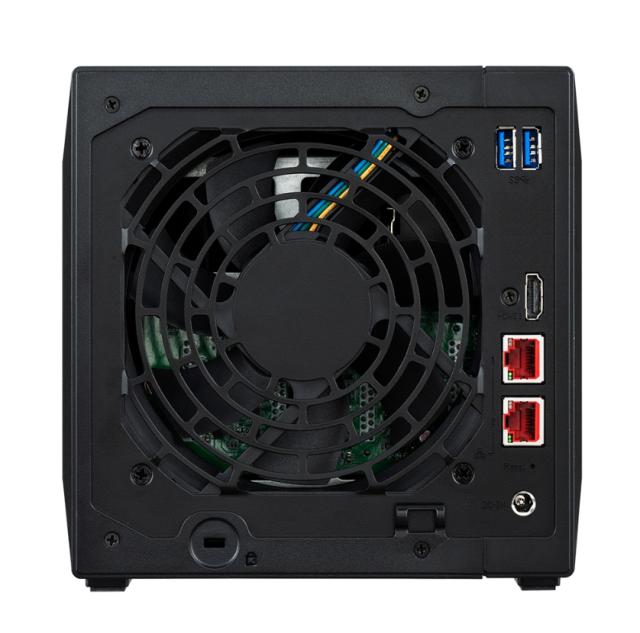 Мрежов сторидж Asustor AS5304T, 4-Bay NAS, Intel Celeron J4105 Quad-Core 1.5 GHz (burst up 2.5 GHz), 4 GB SO-DIMM DDR4, 4x 2.5"/3.5" SATA3 HDD or SSD, 2x 2.5 GbE, 3x USB 3.2 Gen 1 Type A, WOW (Wake on WAN), WOL, System Sleep Mode, AES-NI hardware enc