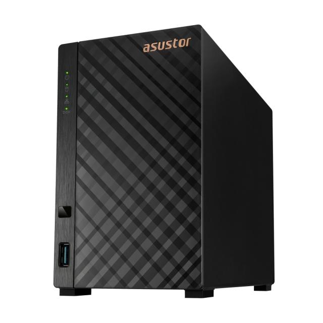 Мрежов сторидж Asustor AS1102T 2 bay NAS, Realtek RTD1296, Quad-Core, 1.4GHz, 1GB DDR4 (not expandable), 2.5GbE x1, USB3.2 Gen1 x2, WOW (Wake on WAN), System Sleep Mode