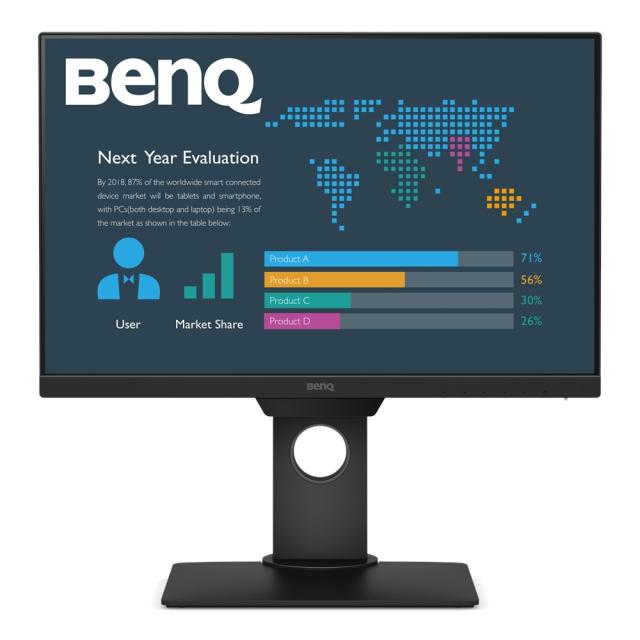 Монитор BenQ BL2381T, 22.5'' IPS, 5ms, 1920x1200 WUXGA, 16:10, Eye Care Business Monitor, 72% NTSC, Flicker-free, B.I., LBL, 1000:1, DCR 20M:1, 8 bit, 250cd/m2, VGA, HDMI, DP, DVI-D, USB x4, Speakers, Pivot, Tilt, Swivel, Height Adj., Black