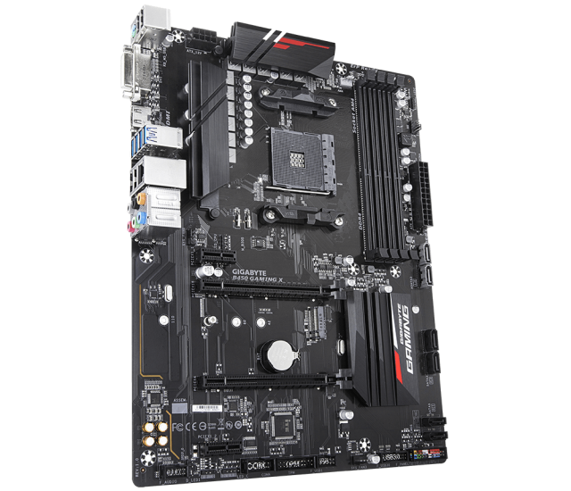 Дънна платка Gigabyte B450 Gaming X, B450, AM4, DDR4, (HDMI&DVI), (CF), PCIe, 6x SATA 6Gb/s, 1x M.2 ports, 2x USB 3.1 Gen 1, RGB Fusion,  ATX