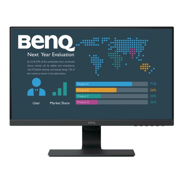 Монитор BenQ BL2480, 23.8'' IPS, 5ms, 1920x1080 FHD, Stylish Eye Care Monitor, 72% NTSC, Flicker-free, B.I., LBL, 1000:1, DCR 20M:1, 8 bit, 250cd/m2, VGA, HDMI, DP, Audio Line In, Speakers, Tilt, Slim Bezel Design, Black