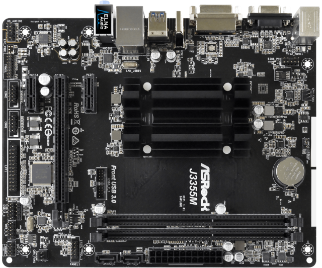 Дънна платка ASROCK J3355M, Intel® Dual-Core Processor J3355,  2 x DDR3/DDR3L, PCI-Е (HDMI&DVI&VGA), 2 x SATA3 6.0 Gb/s, 2 x USB 3.1 Gen 1, 2 x USB 2.0, Micro ATX