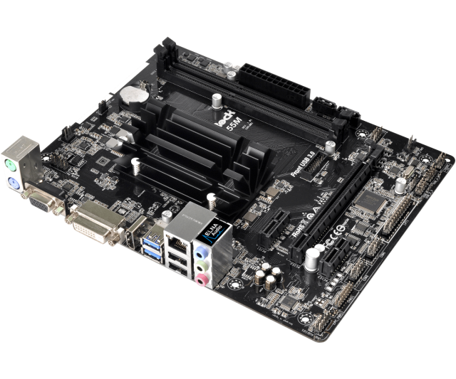 Дънна платка ASROCK J3355M, Intel® Dual-Core Processor J3355,  2 x DDR3/DDR3L, PCI-Е (HDMI&DVI&VGA), 2 x SATA3 6.0 Gb/s, 2 x USB 3.1 Gen 1, 2 x USB 2.0, Micro ATX