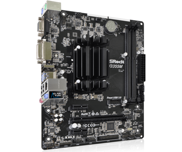 Дънна платка ASROCK J3355M, Intel® Dual-Core Processor J3355,  2 x DDR3/DDR3L, PCI-Е (HDMI&DVI&VGA), 2 x SATA3 6.0 Gb/s, 2 x USB 3.1 Gen 1, 2 x USB 2.0, Micro ATX