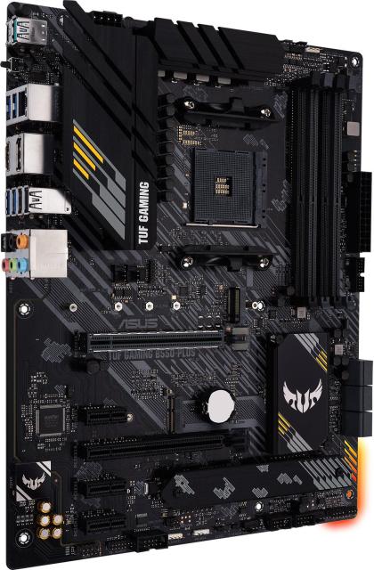 Дънна платка Asus TUF-GAMING-B550-PLUS, B550, AM4, (HDMI/DP), (CFX), PCIe 4.0, 6x SATA3 6.0 Gb/s, 2x M.2, 2x USB 3.2 Gen2, Aura Sync, ATX