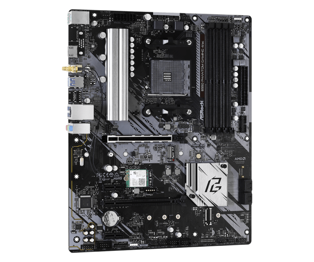 Дънна платка Asrock B550 PHANTOM GAMING 4/AC, AM4, (HDMI), (CFX), PCIe 4.0, 4x SATA3 6.0 Gb/s, 1x M.2, 6x USB 3.2 Gen1, Wi-Fi, Bluetooth, ATX
