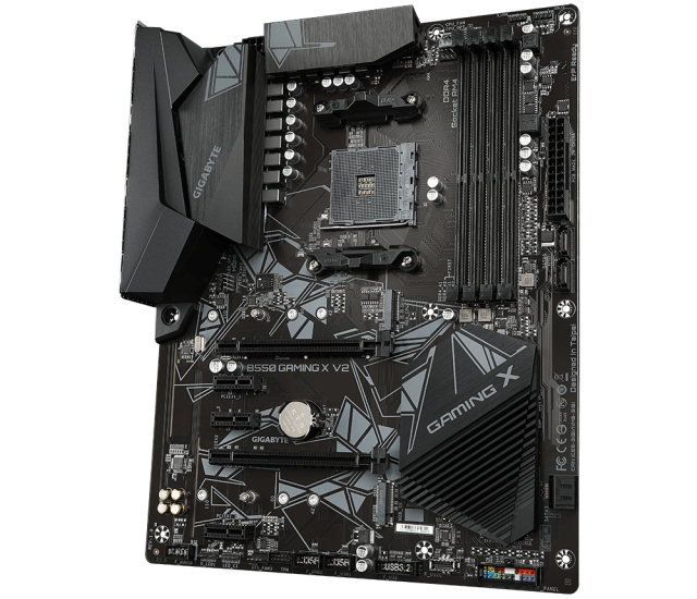 Дънна платка Gigabyte B550 GAMING X V2, AM4, B550, DDR4, PCI-E 4.0(HDMI/DVI), 4x SATA 6Gb/s, 2x M.2, 1x USB 3.2 Gen 2, RGB Fusion, V2 (rev. 1.0), ATX