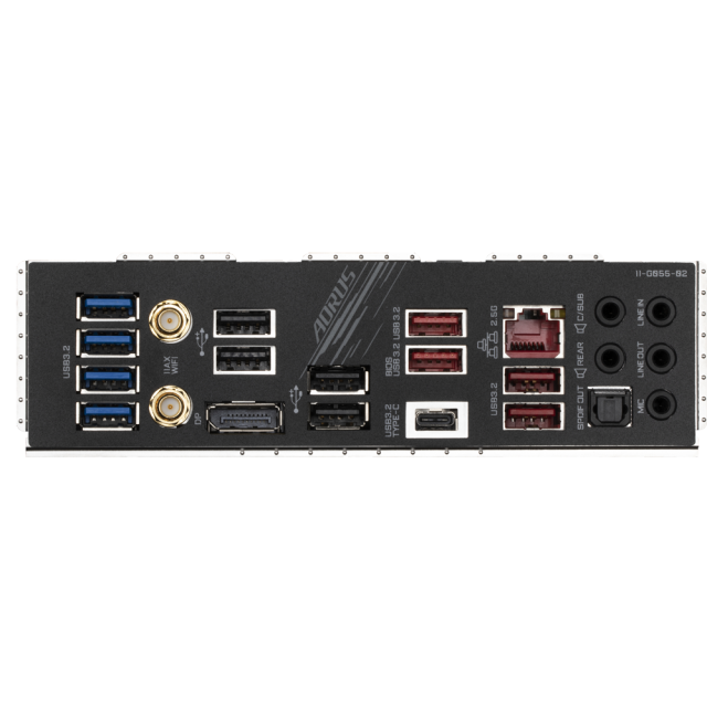 Дънна платка Gigabyte Z590 AORUS PRO AX, Z590, LGA1200, 4 x DDR4, PCIe (DP), 6 x SATA 6Gb/s, M.2 connector, 4 x USB 3.2 Gen 2 Type-A, USB Type-C, Wi-Fi, Bluetooth, RGB Fusion 2.0, ATX