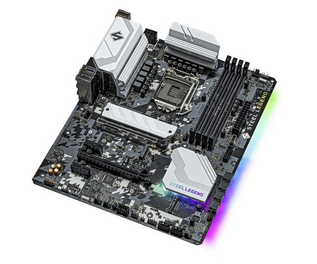 Дънна платка ASRock B560 Steel Legend, B560, LGA1200, 4 x DDR4, PCI-E 4.0 (DP/HDMI), 6x SATA 6Gb/s, 3x M.2, 1x USB 3.2 Gen 2 Type C, Polychrome RGB, ATX
