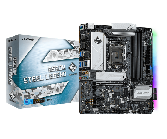 Дънна платка ASRock B560M Steel Legend, socket 1200, Polychrome RGB, Micro ATX