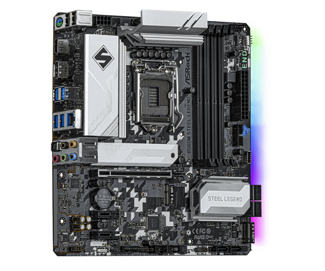 Дънна платка ASRock B560M Steel Legend, socket 1200, Polychrome RGB, Micro ATX