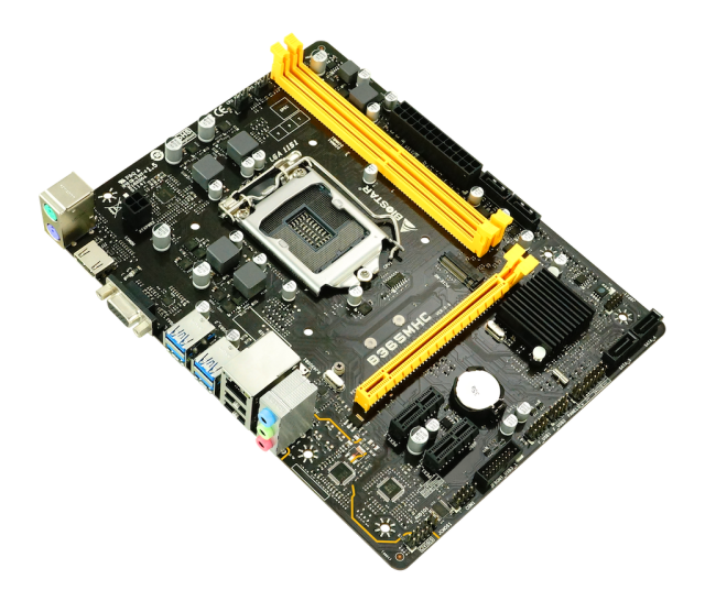 Дънна платка BIOSTAR B365MHC, B365, 2x  DDR4, LGA1151, 4 x SATA III, 64-bit, M.2, (4 x USB 3.1, 2 x USB 2.0, HDMI, VGA, LAN), Micro ATX