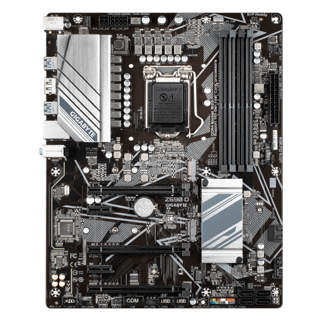 Дънна платка Gigabyte Z590 D, Z590, LGA1200, DDR4, PCI-E 4.0 (DP)(CF), 6x SATA 6Gb/s, 2x M.2, 6x USB 3.2 Gen 1, RGB Fusion 2.0, ATX
