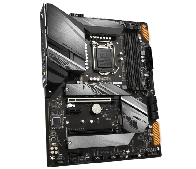 Дънна платка Gigabyte Z590 GAMING X, Z590, LGA1200, DDR4, PCI-E 4.0 (DP)(CF), 6x SATA 6Gb/s, 3x M.2, 1x USB 3.2 Gen 2 Type-C, RGB Fusion 2.0, ATX