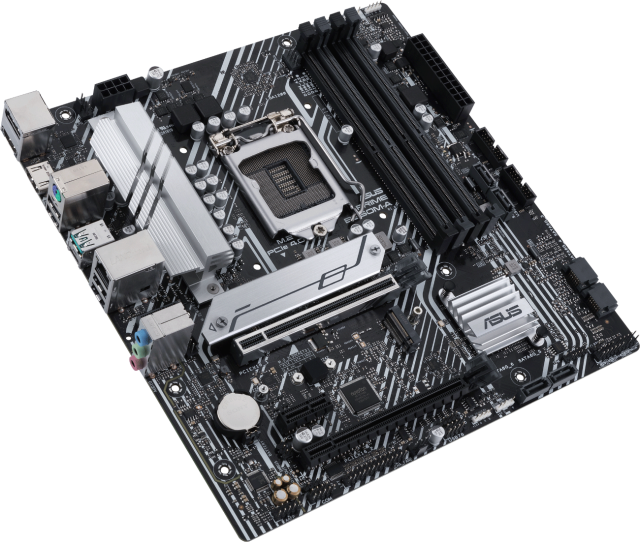 Дънна платка Asus PRIME B560M-A, B560, LGA1200, 4 x DDR4, PCI-E 4.0 (DP/HDMI), 6x SATA 6Gb/s, 1x USB 3.2 Gen 2 Type-C, Dual M.2, ARGB,Micro ATX