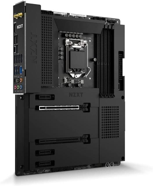 Дънна платка NZXT N7 Z590 Wi-Fi (N7-Z59XT-B1), Z590, LGA1200, DDR4, PCI-E 4.0 (HDMI)(CFX), 4x SATA 6Gb/s, 2x M.2, 1x USB 3.2 Gen 2x2 Type-C, Wi-Fi-, Bluetooth, Matte Black, ATX