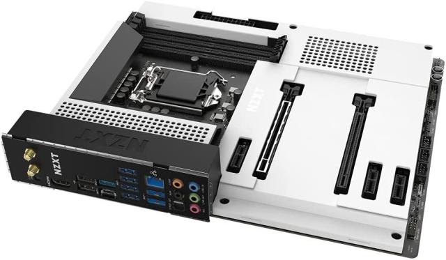 Дънна платка NZXT N7 Z590 Wi-Fi (N7-Z59XT-W1), LGA1200, 4 x DDR4, PCI-E 4.0 (HDMI)(CFX), 4x SATA 6Gb/s, 2x M.2, 1x USB 3.2 Gen 2x2 Type-C, Wi-Fi-, Bluetooth, Matte White,  ATX