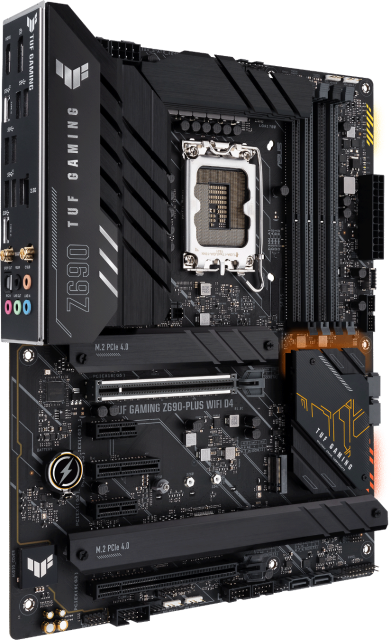 Дънна платка Asus TUF Gaming Z690 Plus, LGA1700, DDR4, PCI-E 5.0, 4x SATA 6Gb/s, 4x M.2, 1x USB 3.2 Gen 2x2, Bluetooth,Wi-Fi 6, AURA Sync RGB,  ATX