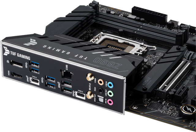 Дънна платка Asus TUF Gaming Z690 Plus, LGA1700, DDR4, PCI-E 5.0, 4x SATA 6Gb/s, 4x M.2, 1x USB 3.2 Gen 2x2, Bluetooth,Wi-Fi 6, AURA Sync RGB,  ATX