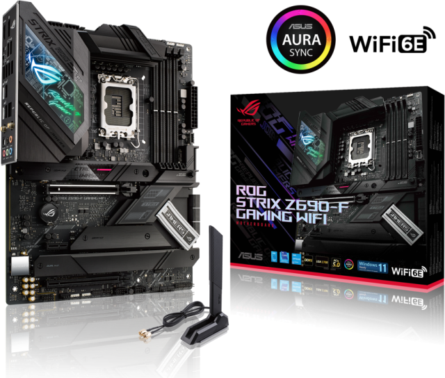 Дънна платка ASUS ROG STRIX Z690-F GAMING WIFI, LGA 1700, ATX, Wi-Fi 6E, AURA Sync RGB, DDR5