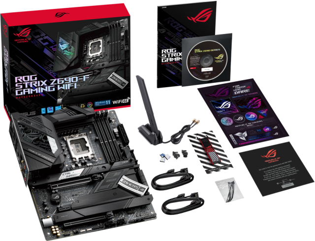 Дънна платка ASUS ROG STRIX Z690-F GAMING WIFI, LGA 1700, ATX, Wi-Fi 6E, AURA Sync RGB, DDR5