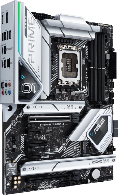 Дънна платка Asus PRIME Z690-A, Z690, LGA1700, DDR5, PCI-E 5.0, 4x SATA 6Gb/s, 4x M.2, 3x USB 3.2 Gen 2, DP, (HDMI), Aura Sync RGB, ATX